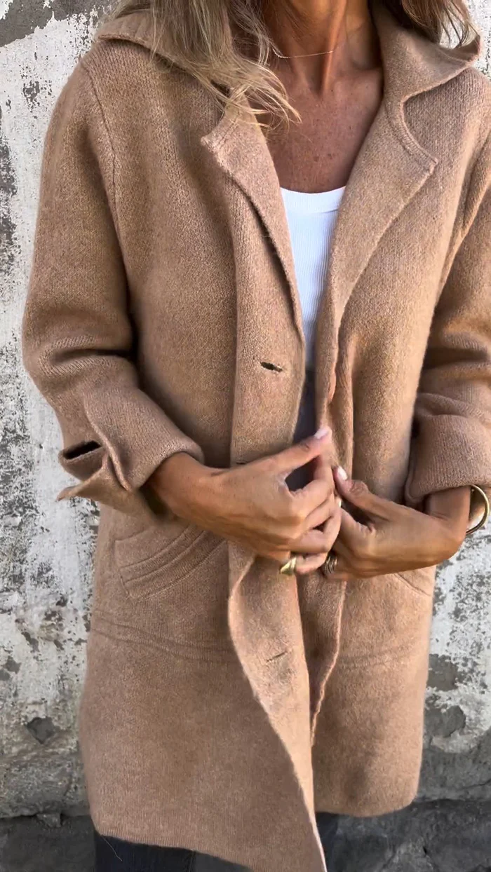 Casual Lapel Single-breasted Long Coat