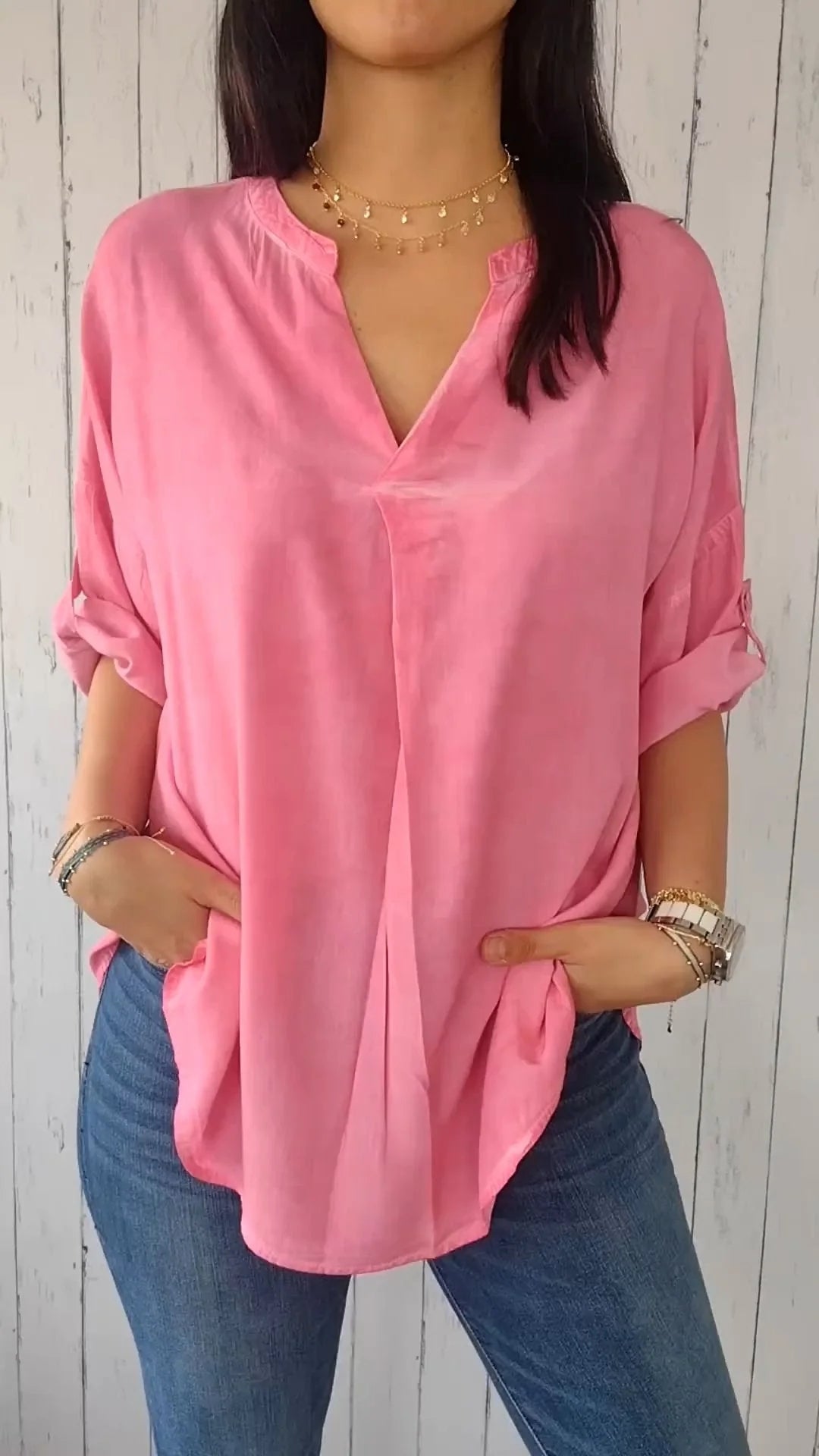 V-neck Comfortable Loose Top