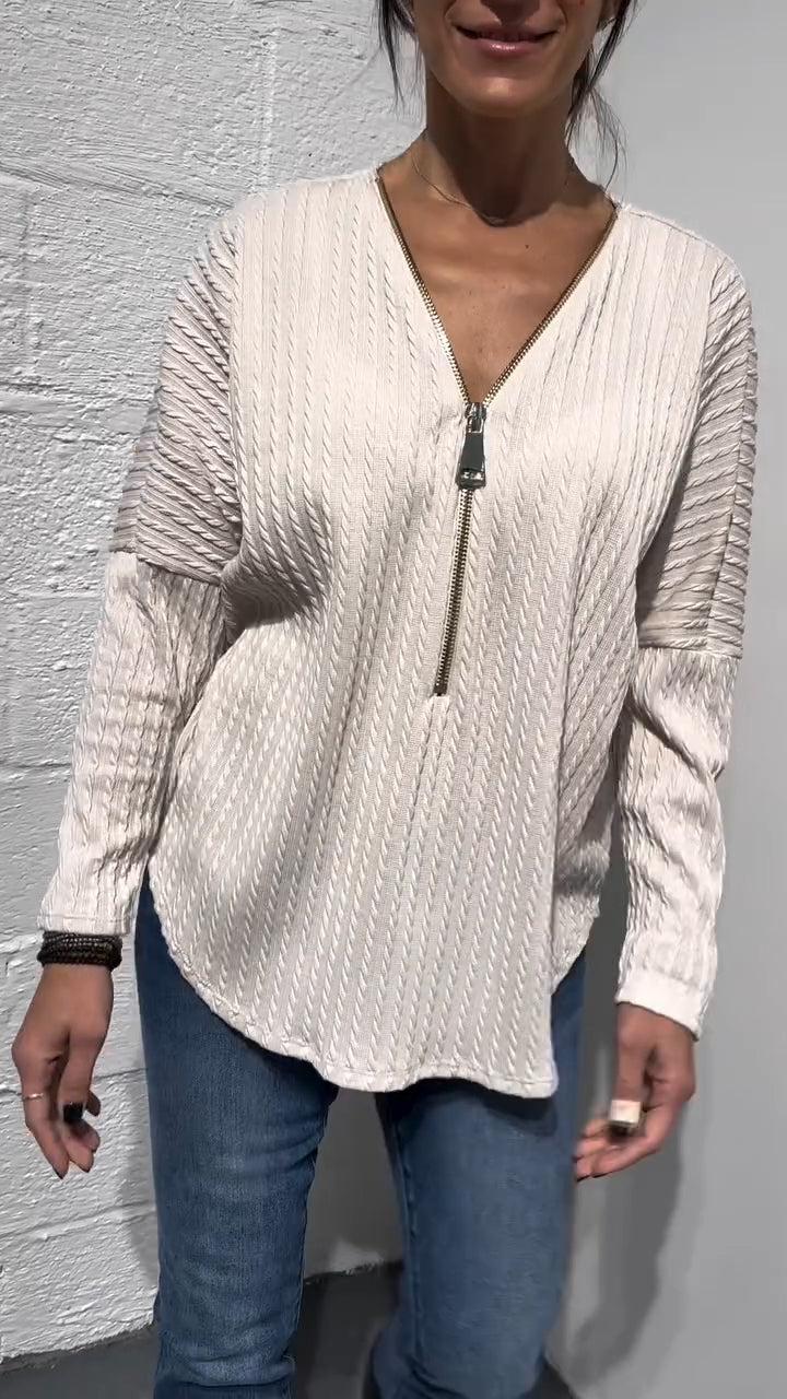 Women's Half Zip Casual Top