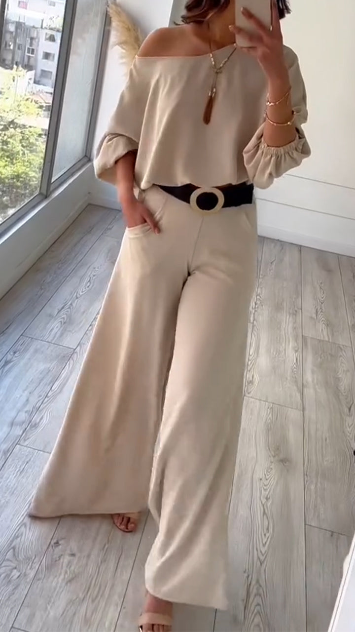 Women's Off-shoulder Casual Suit