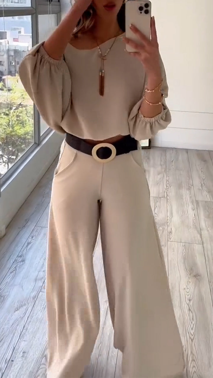 Women's Off-shoulder Casual Suit