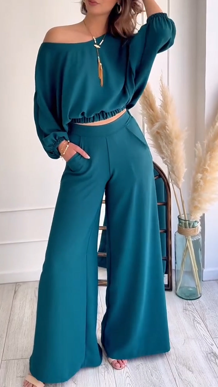 Women's Off-shoulder Casual Suit