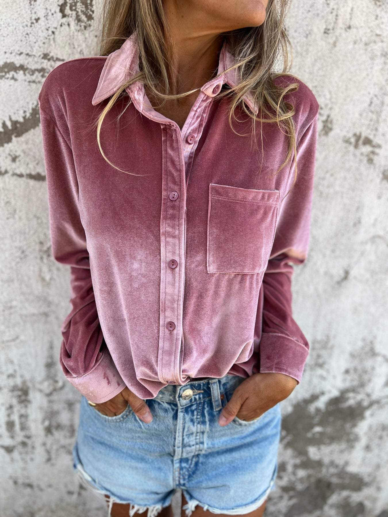 Suede Lapel Shirt