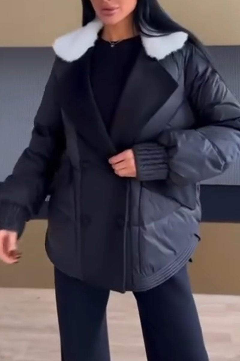 Women's Casual Solid Color Winter Coat