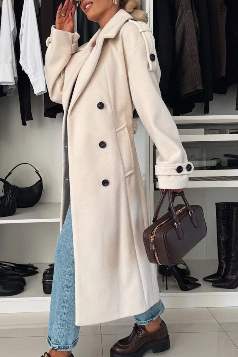 Women's Lapel Long Sleeve Casual Coat