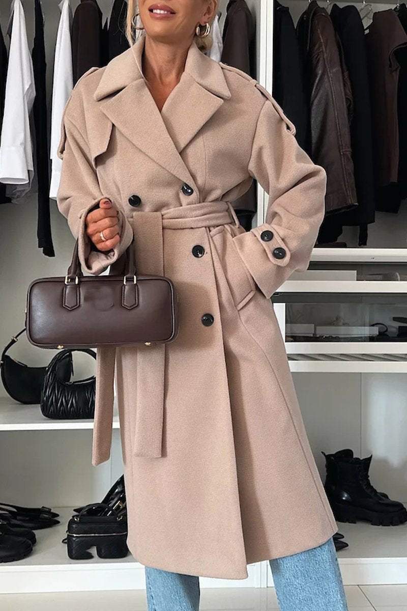 Women's Lapel Long Sleeve Casual Coat