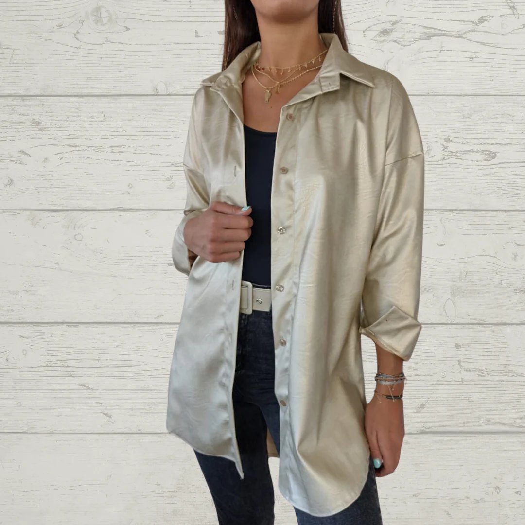 Casual Lapel Long Shirt