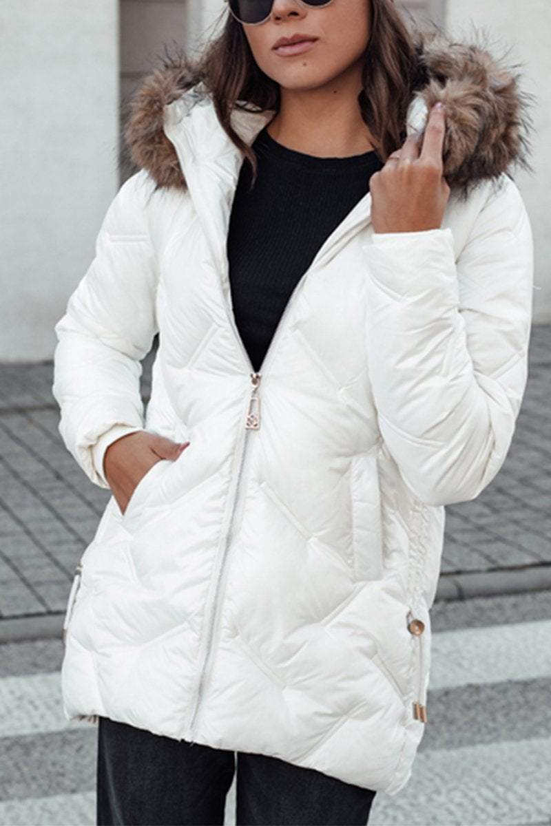 Women's Casual Hooded Zippered Thick Jacket