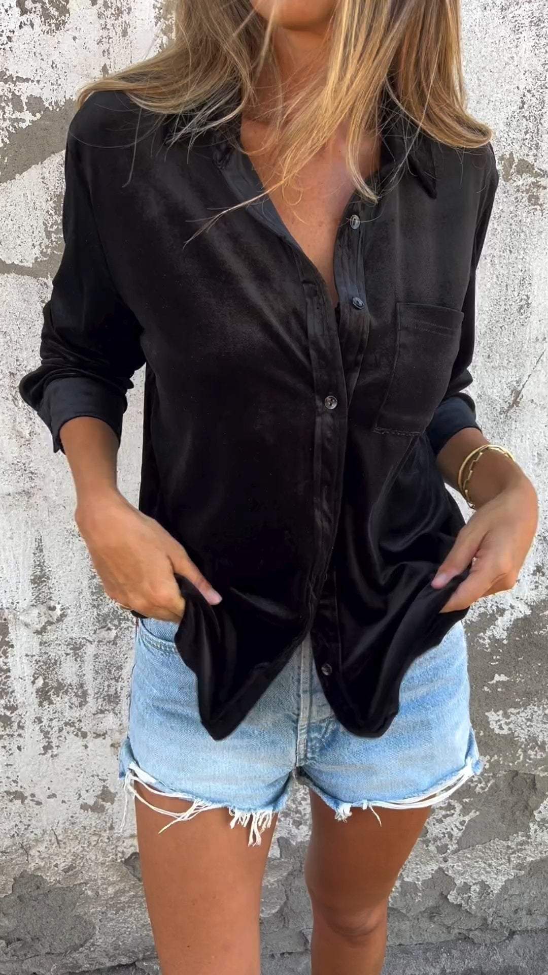 Women's Lapel Long Sleeve Casual Shirt