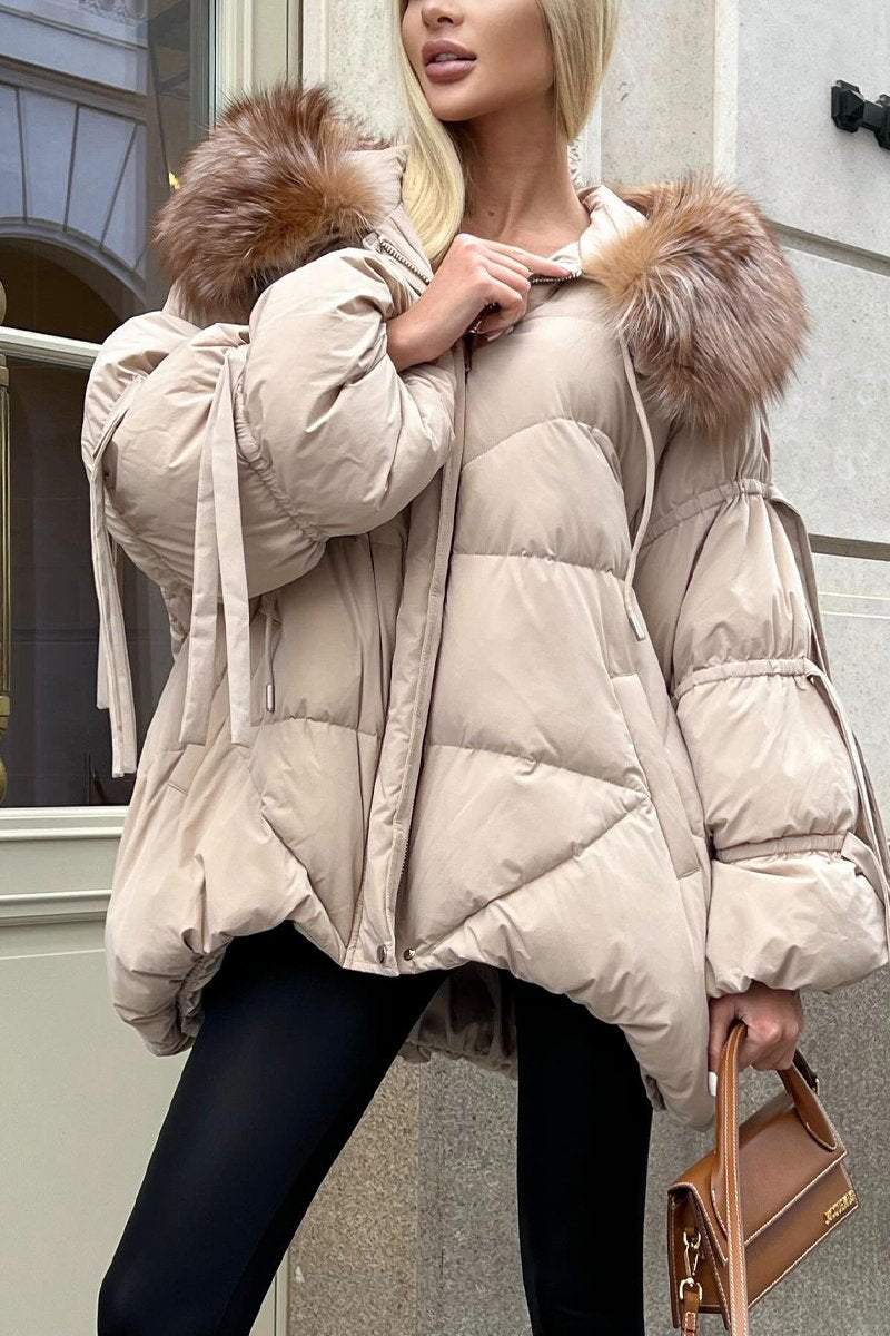 Women's Autumn and Winter Hooded Loose Thick Coat