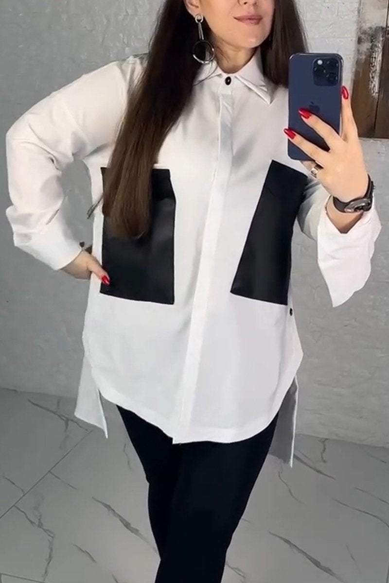 Women's Casual Lapel Pocket Shirt