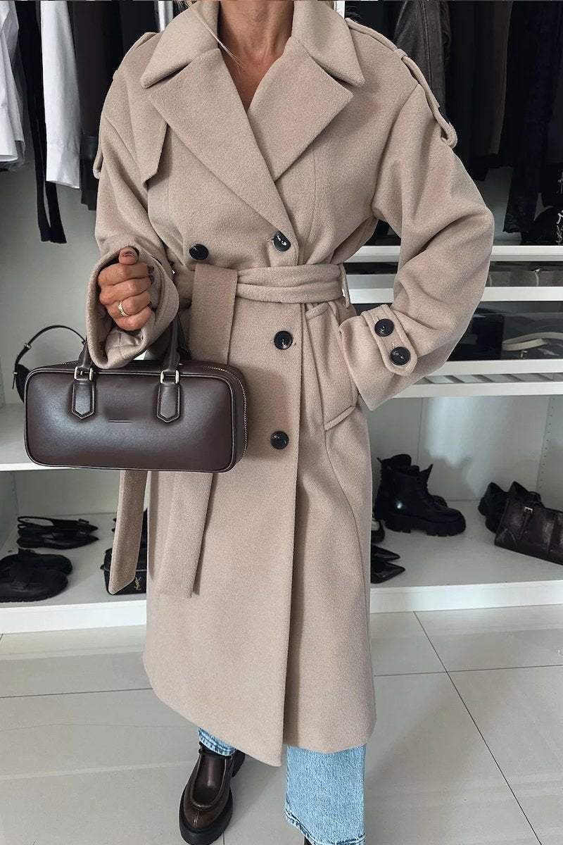 Women's Lapel Long Sleeve Casual Coat