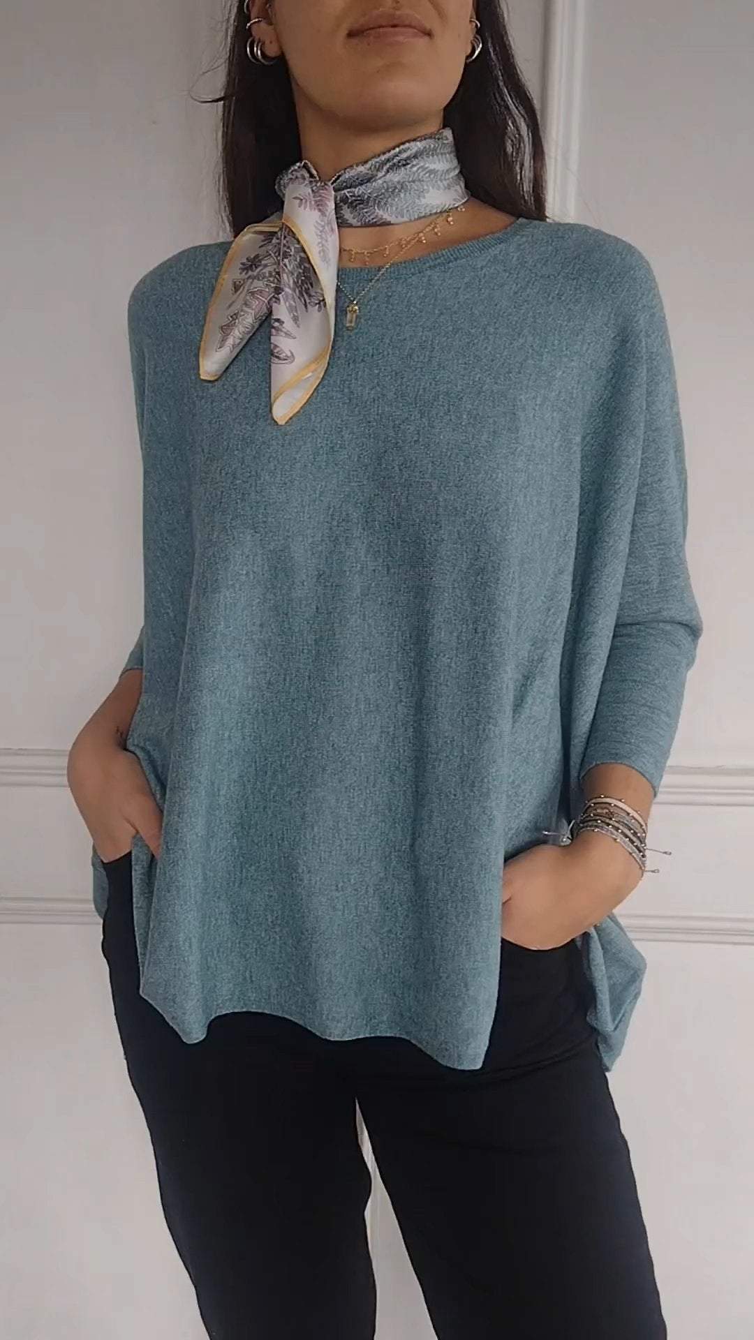 Casual Round Neck Long Sleeve Top