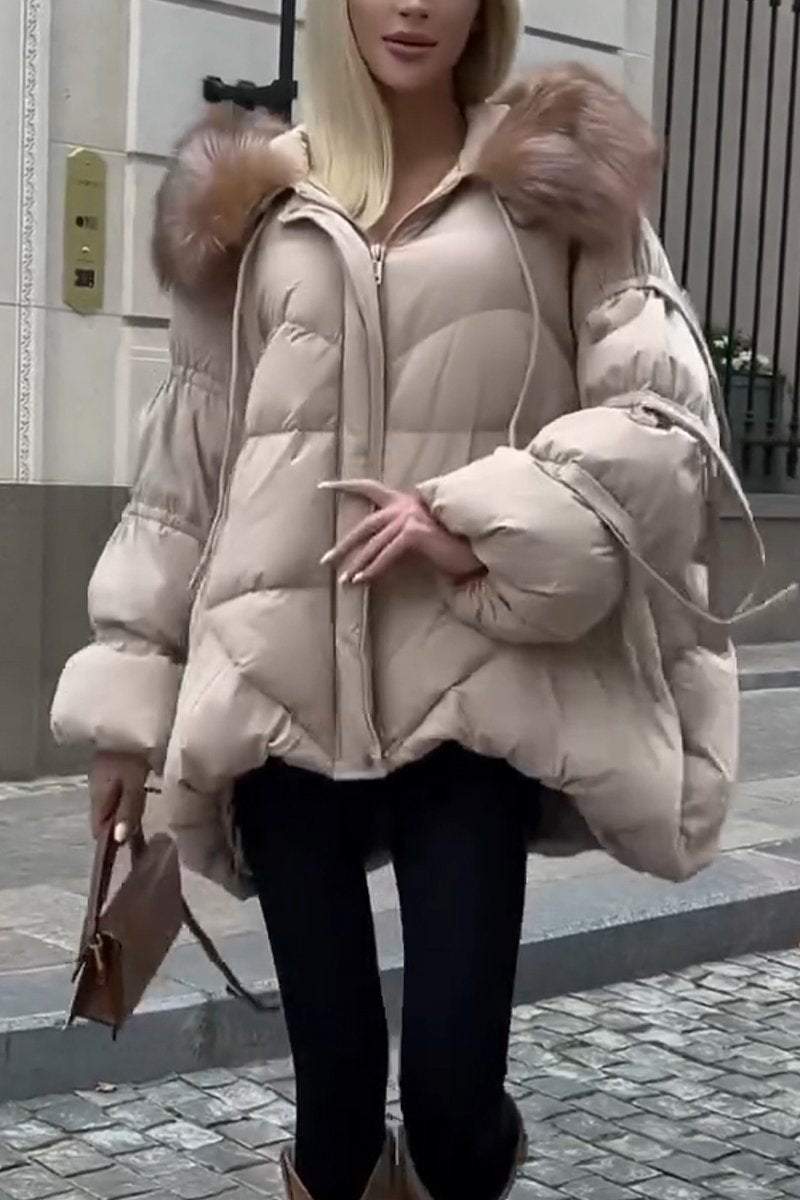 Women's Autumn and Winter Hooded Loose Thick Coat