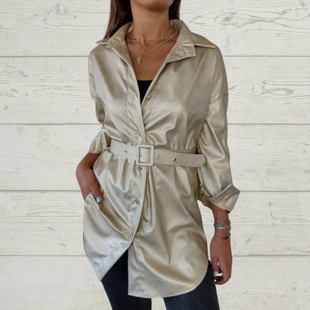 Casual Lapel Long Shirt