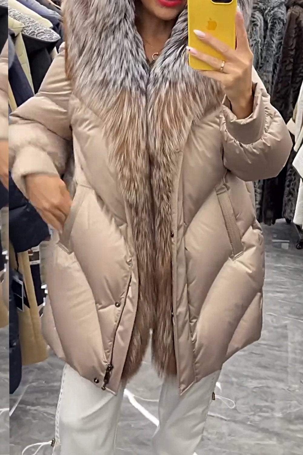 Women's Furry Down Jacket