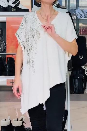 Women's Casual V-neck Irregular Hem Top