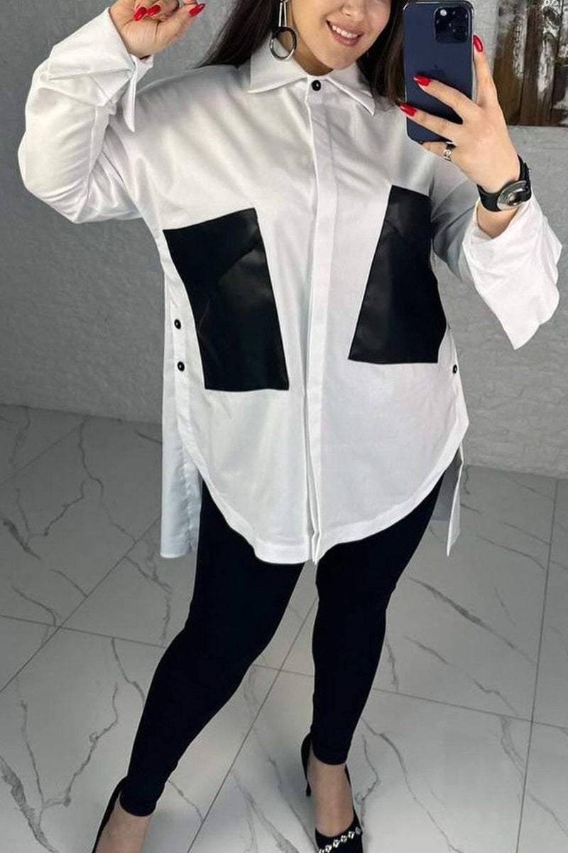 Women's Casual Lapel Pocket Shirt