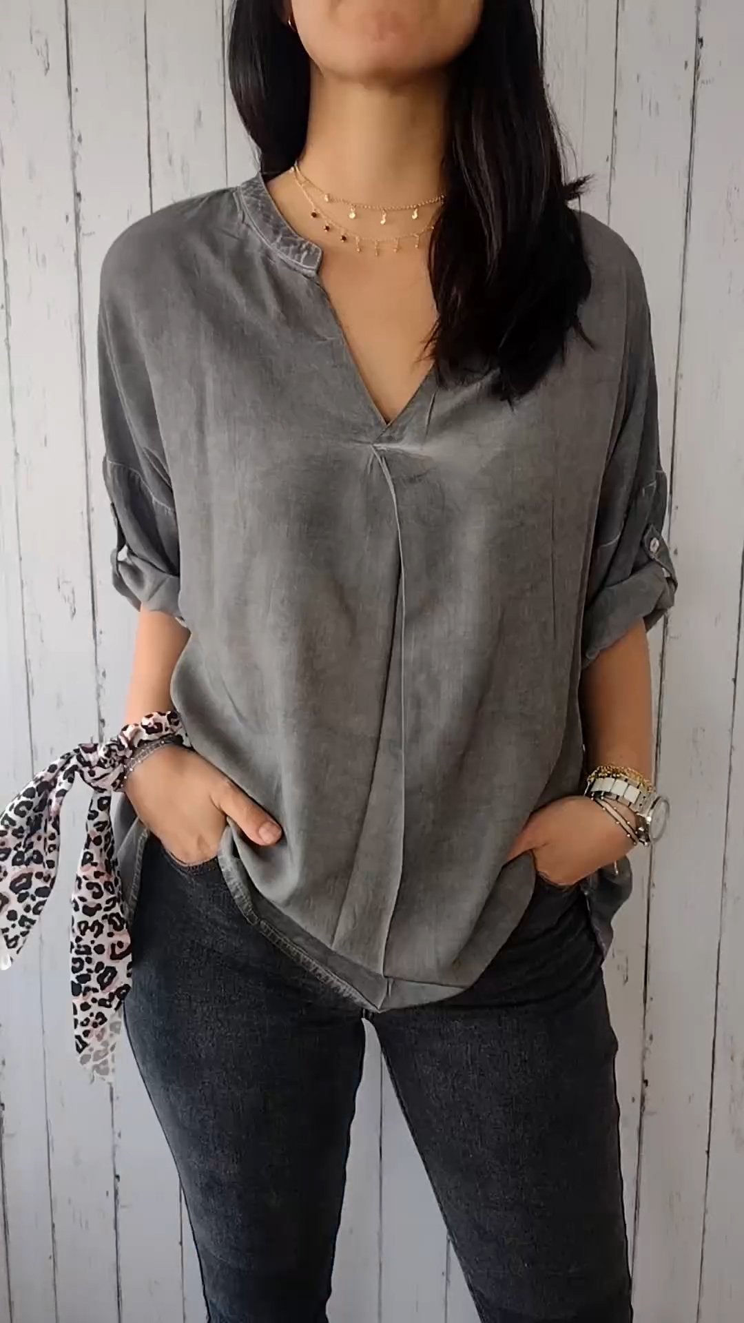 V-neck Comfortable Loose Top