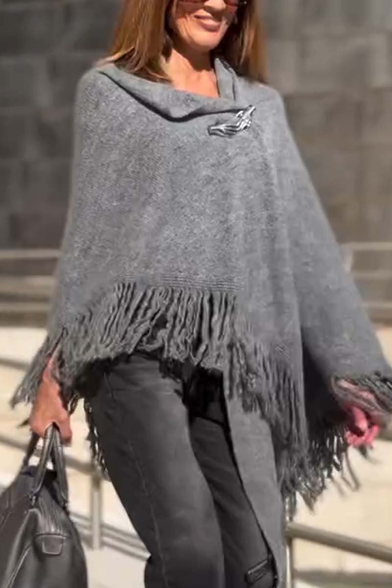 Women's casual comfortable loose shawl sweater