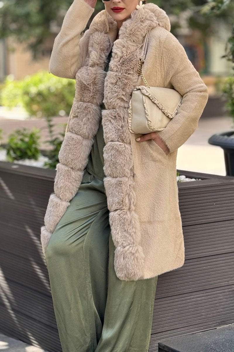 Women's Casual Solid Color Plush Coat