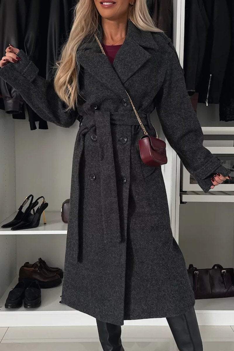 Women's Lapel Long Sleeve Casual Coat