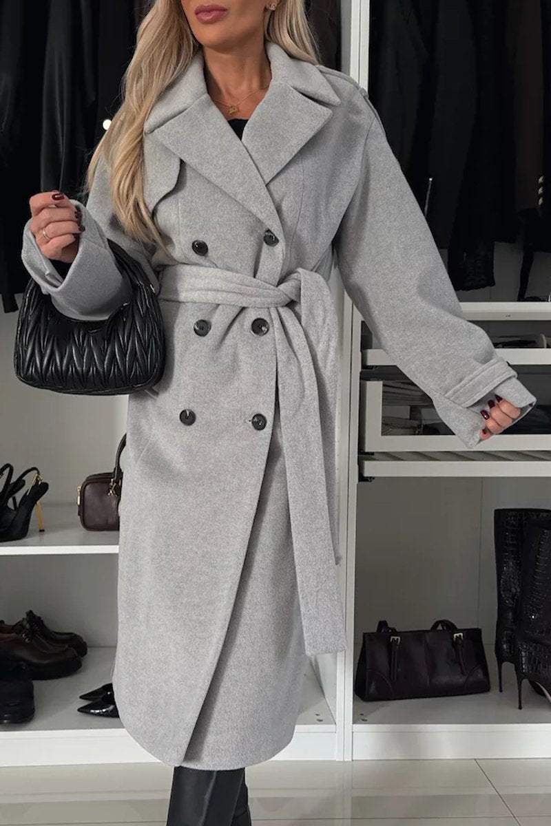 Women's Lapel Long Sleeve Casual Coat