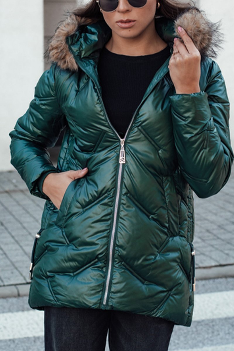 Women's Casual Hooded Zippered Thick Jacket