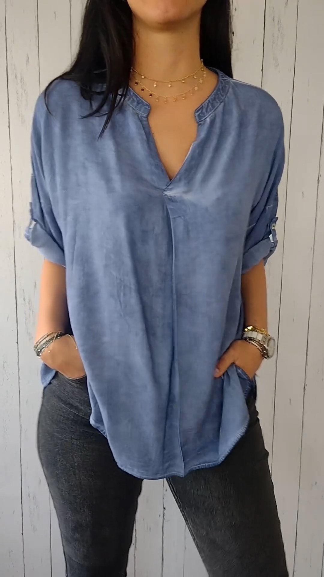 V-neck Comfortable Loose Top