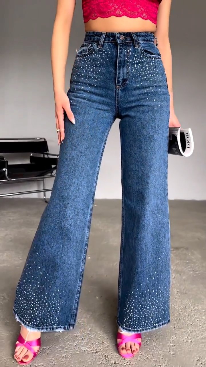 Women's Cool Rhinestone Jeans