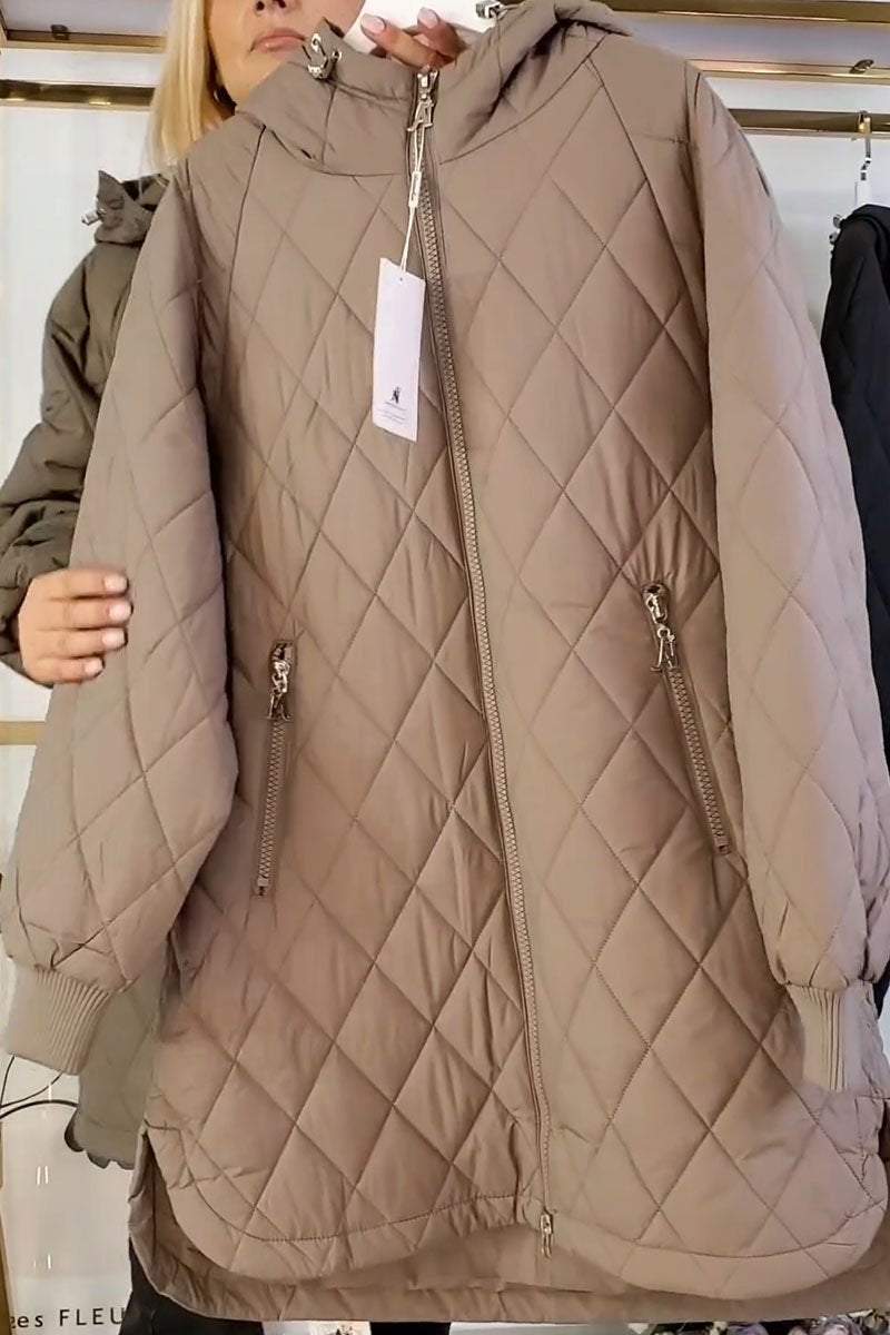 Casual Solid Color Hooded Jacket