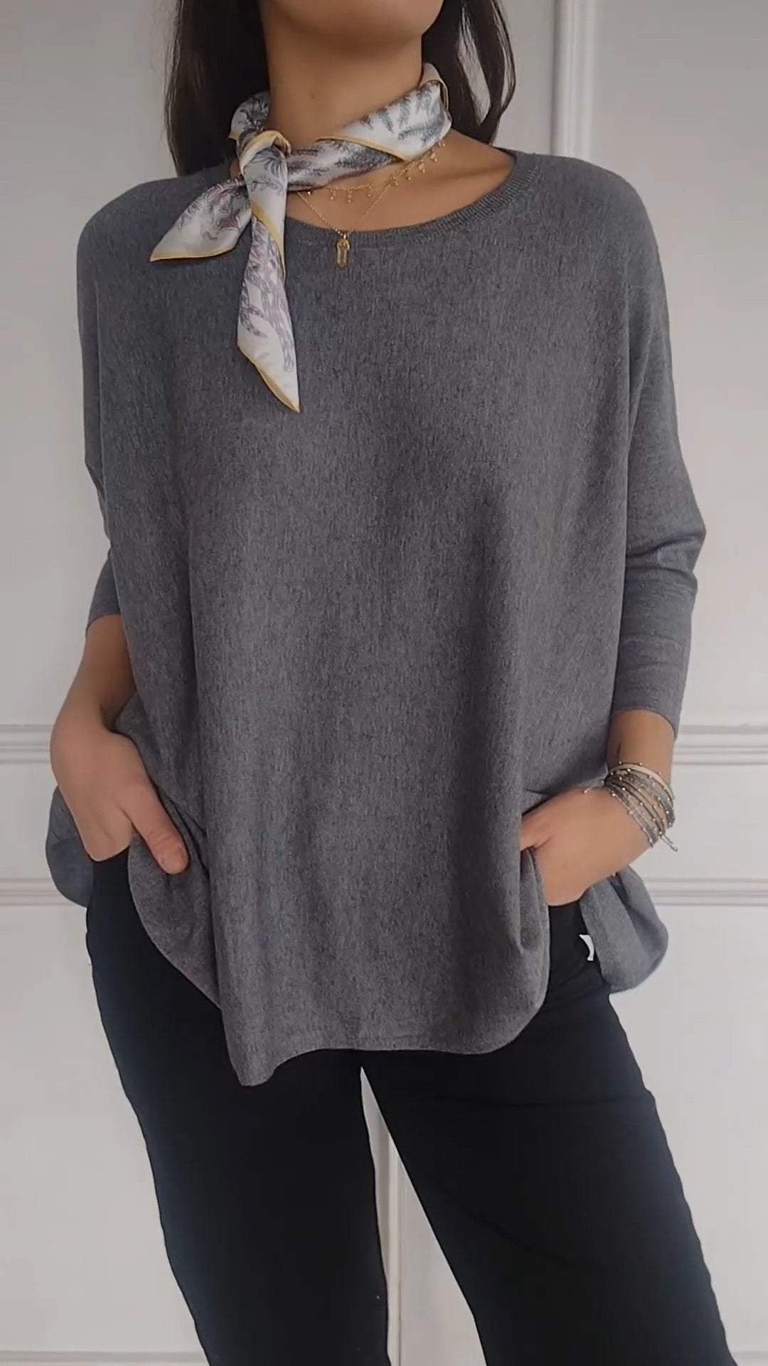 Casual Round Neck Long Sleeve Top