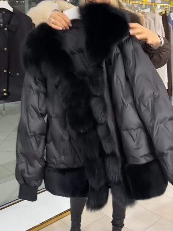 Women's Fur Lapel Detachable Two-piece Casual Coat