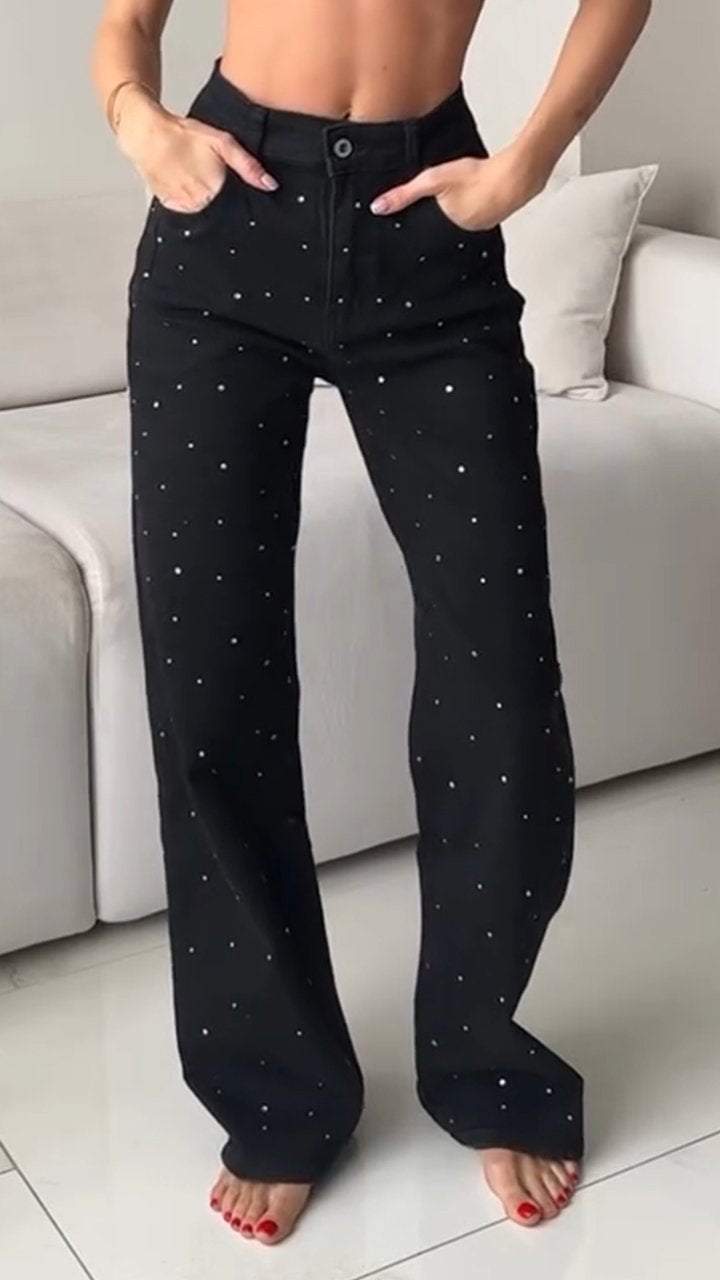 Women's Rhinestone Casual Jeans