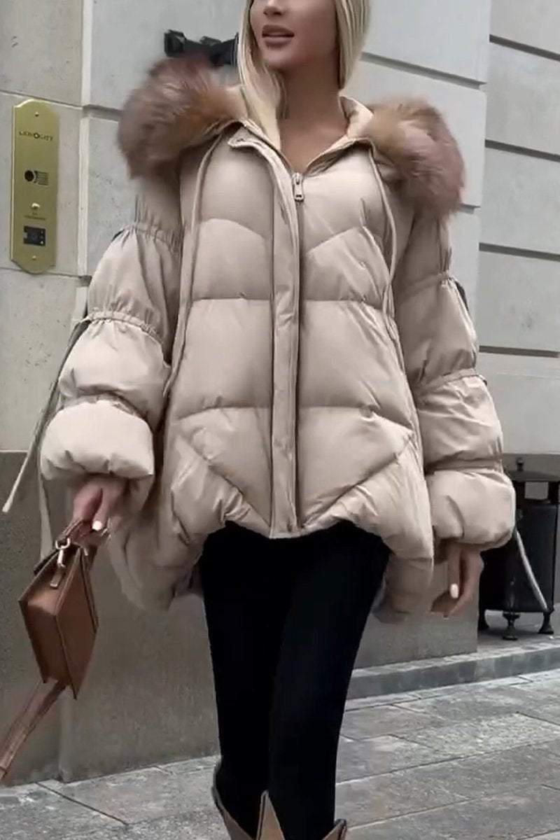 Women's Autumn and Winter Hooded Loose Thick Coat