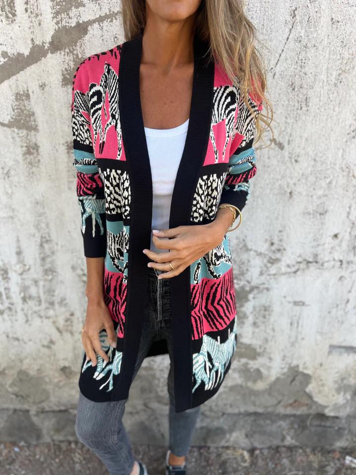 Casual Printed Cardigan Jacket