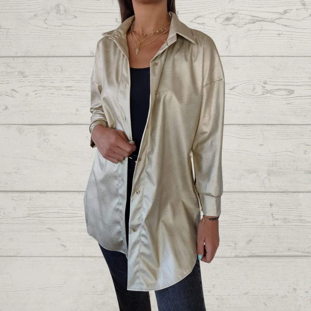 Casual Lapel Long Shirt