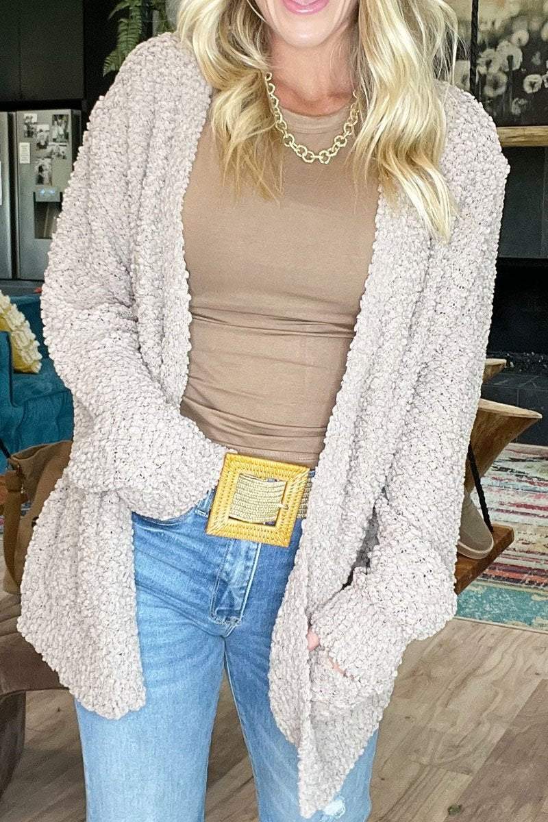 Women's Casual Plush Cardigan