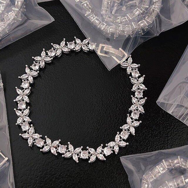 Marquise full diamond bracelet inlaid with high carbon diamond bracelet