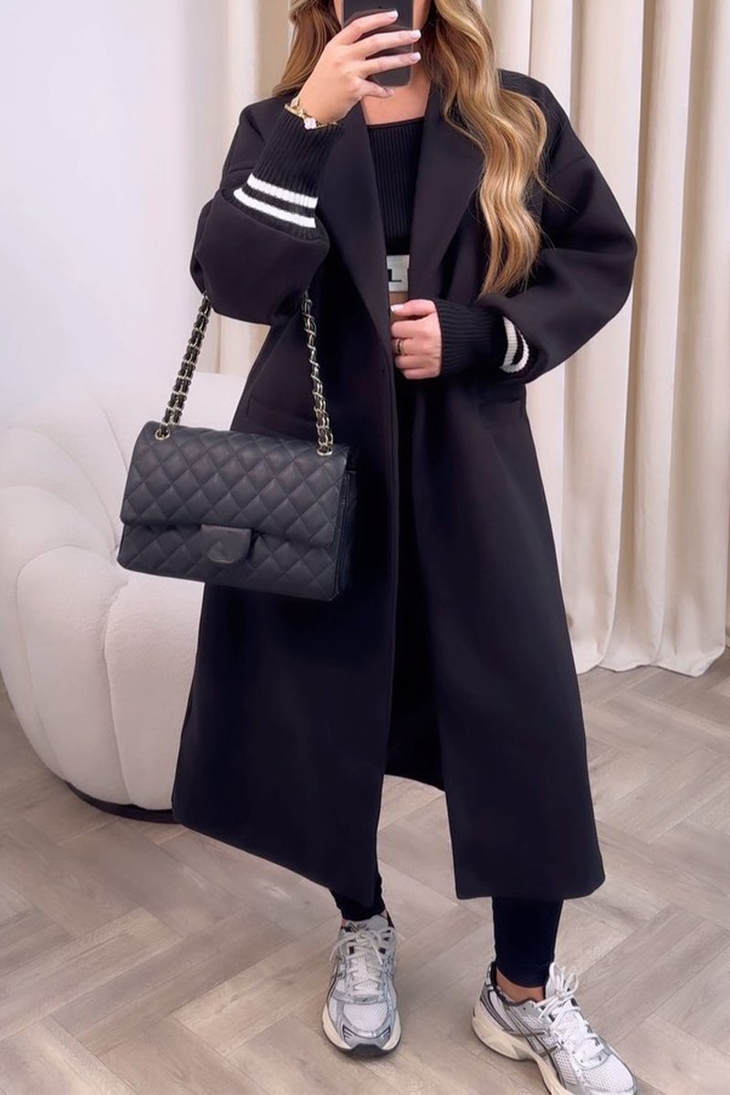 Women's Casual Lapel Long Trench Coat