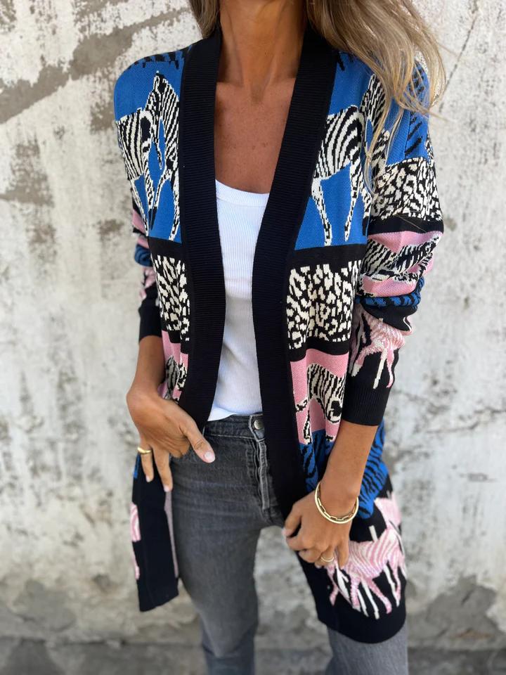 Casual Printed Cardigan Jacket