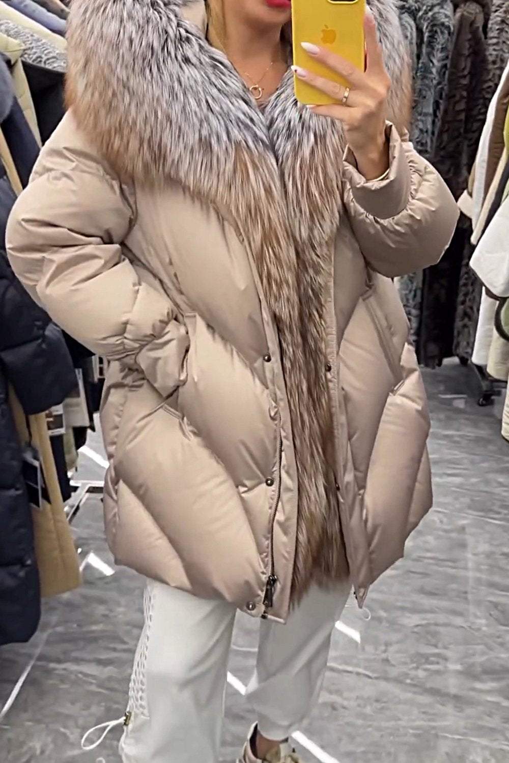 Women's Furry Down Jacket