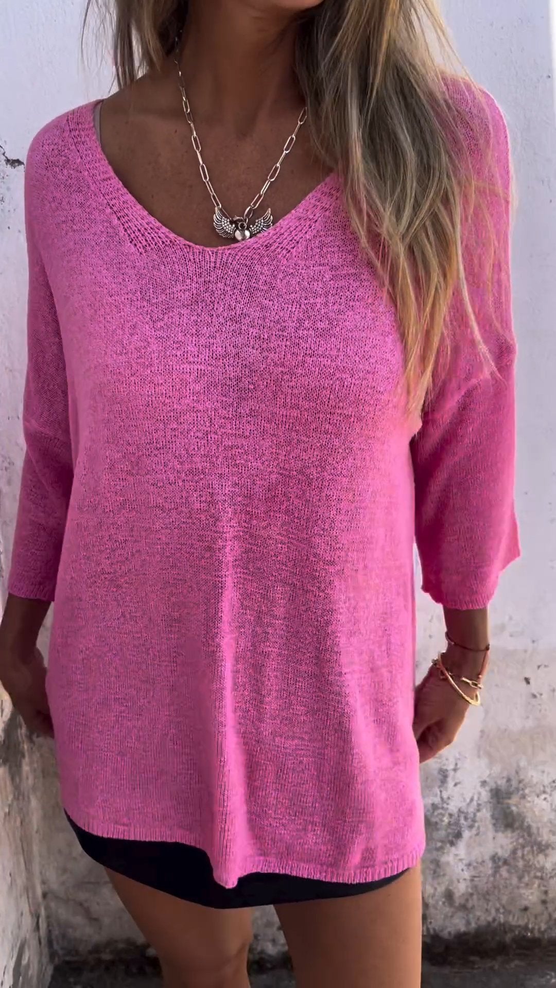 Crew Neck Knitted Comfort Top