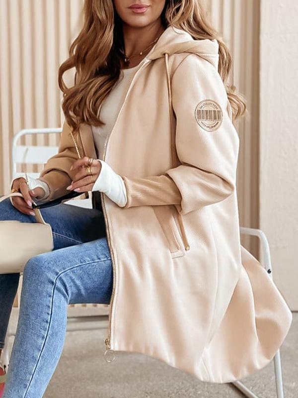 Women's Hooded Long-sleeved Casual Fashion Jacket