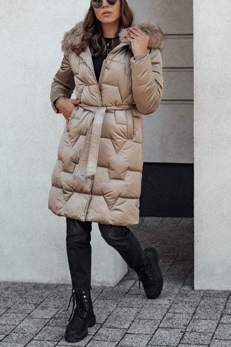 Women's Casual Hooded Long Coat