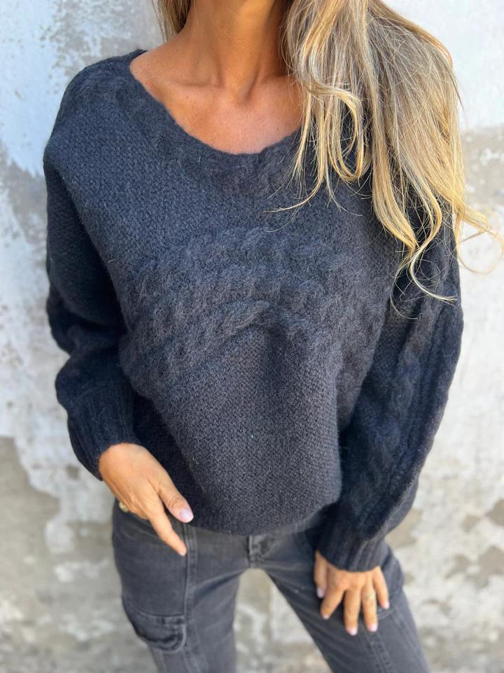 Round Neck Pullover Knitted Top