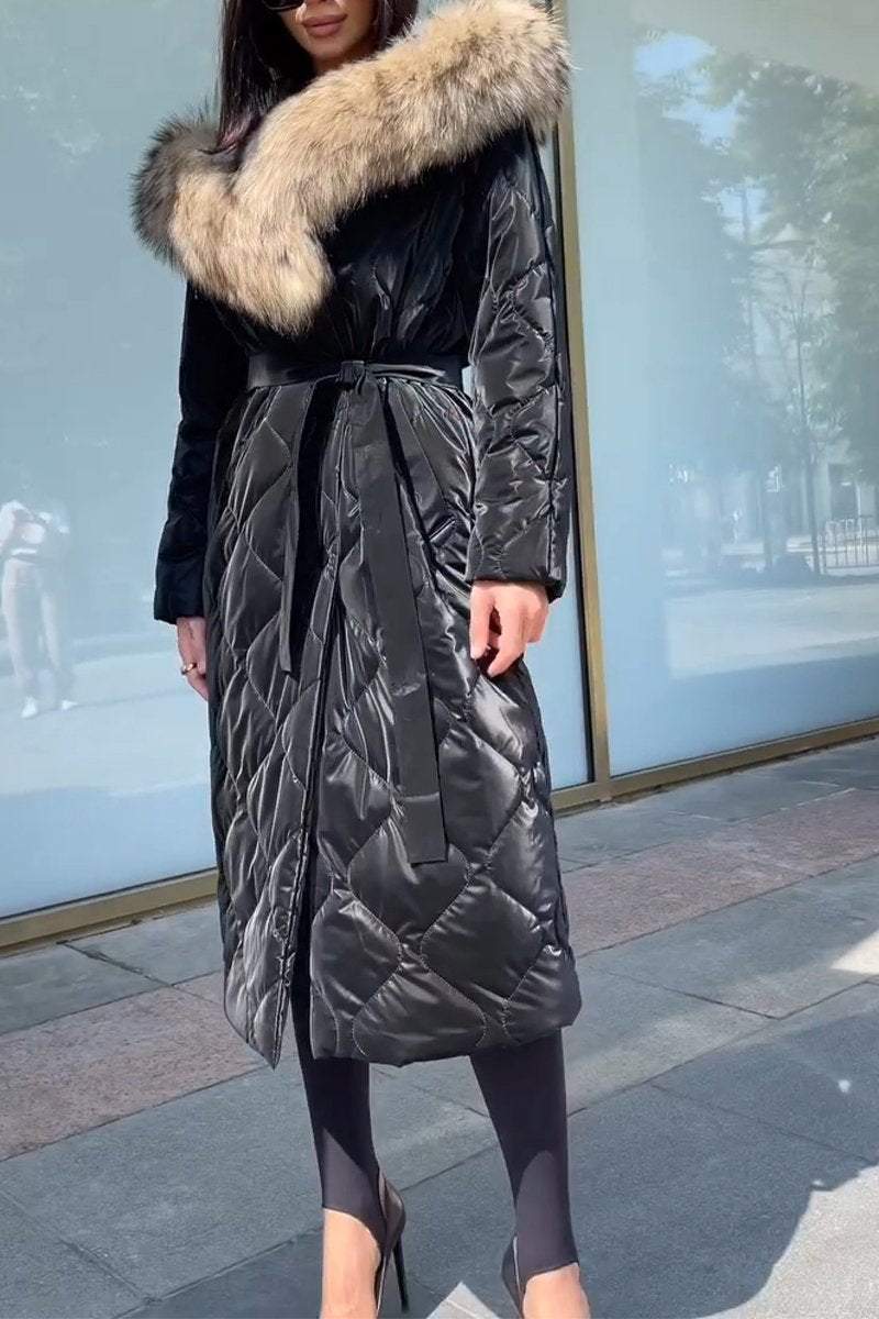 Women's Autumn and Winter Hooded Long Thick Coat