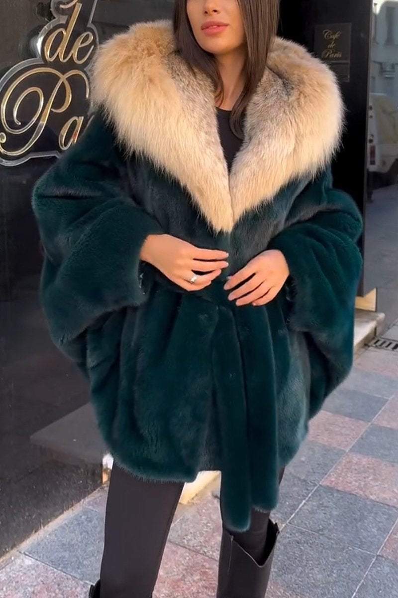 Women's Casual Hooded Loose Fur Coat