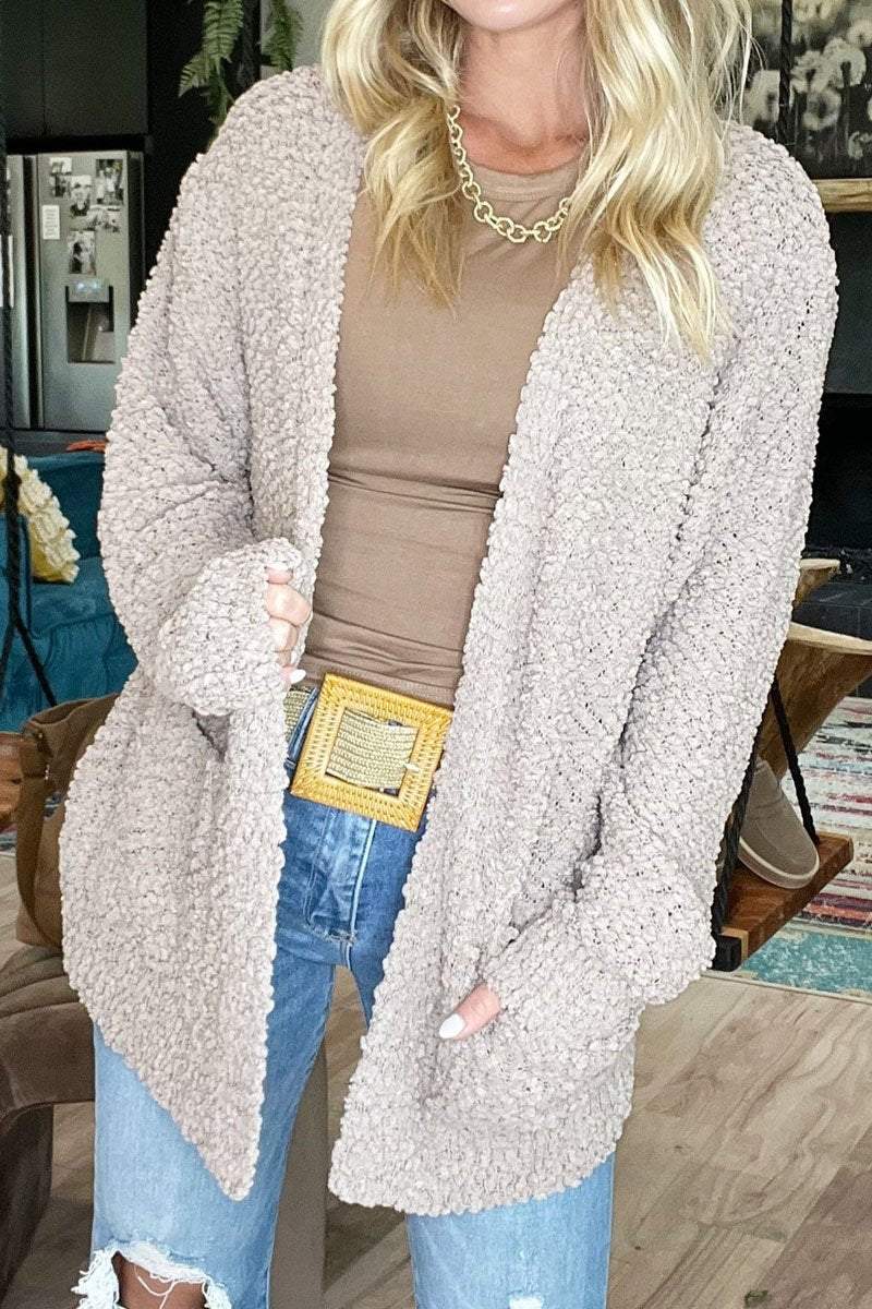 Women's Casual Plush Cardigan