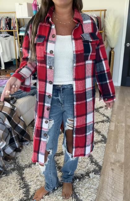 Women's Plaid Coat